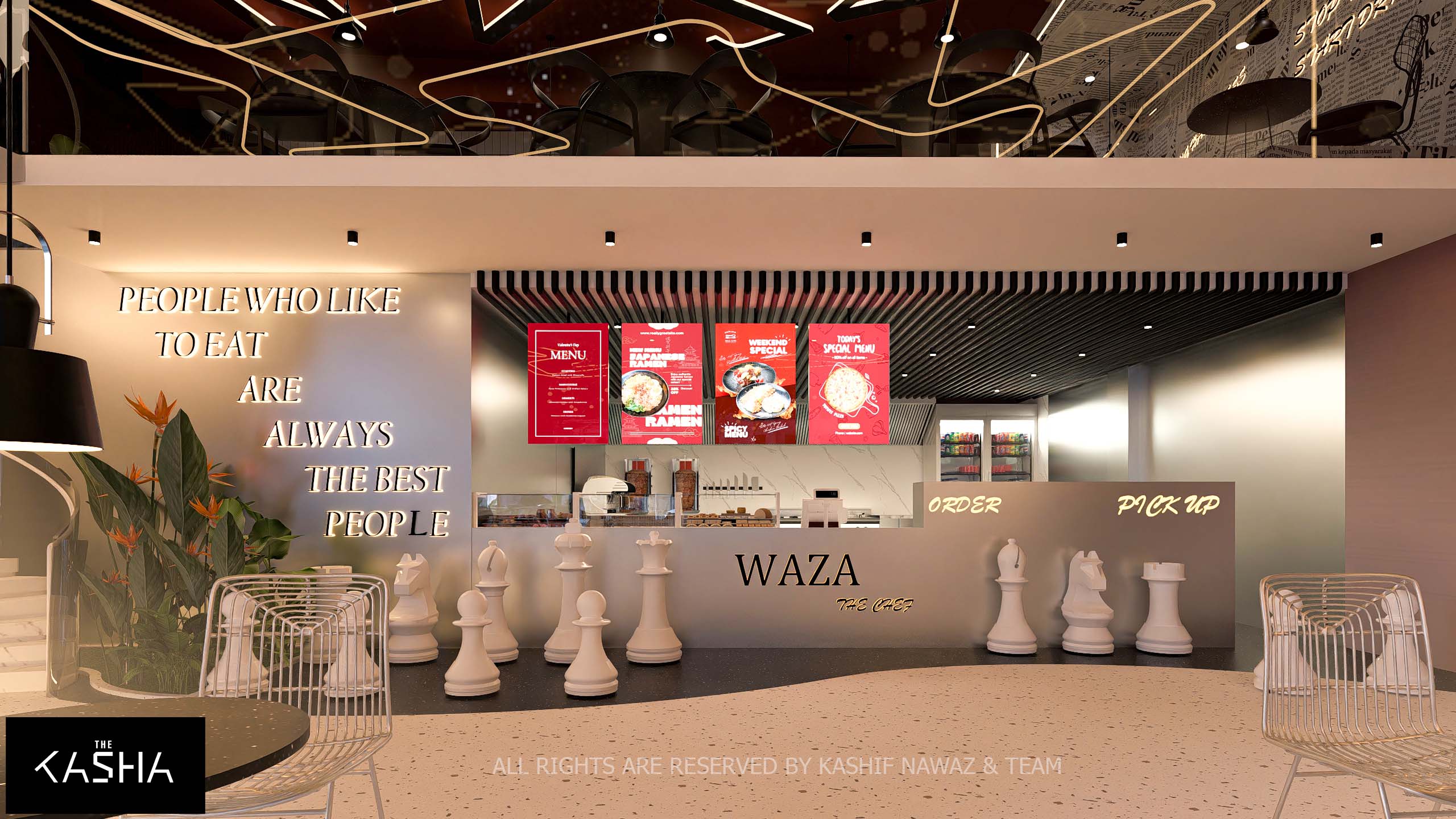 WAZA RESTAURANT Architectural & Interior View 4 - The KASHA Group